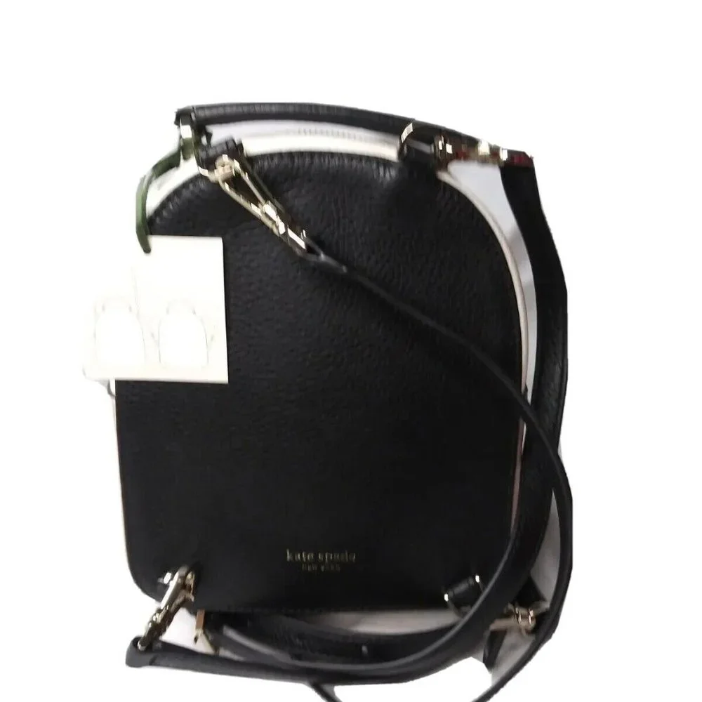 Kate Spade Polly MINI Convertible Backpack Peach~White Leather Purse SMALL - Picture 5 of 8